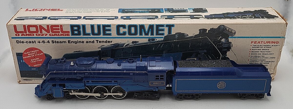 Lionel 6-8801 O Gauge Blue Comet 4-6-4 Steam Locomotive & Tender #8801 EX/Box