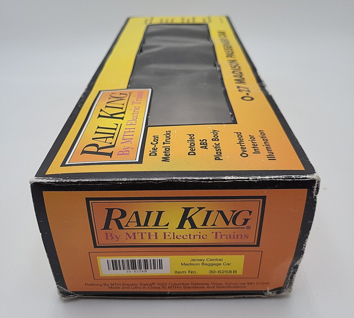 MTH 30-6258B O Gauge Central of New Jersey Madison Baggage Car #210 LN/Box
