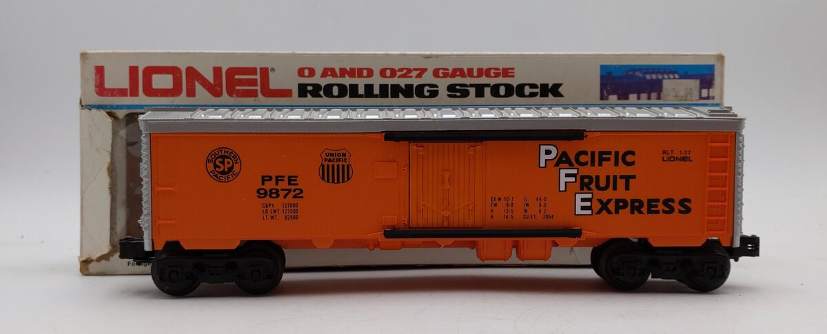 Lionel 6-9872 O Gauge Pacific Fruit Express Billboard Reefer Car EX/Box