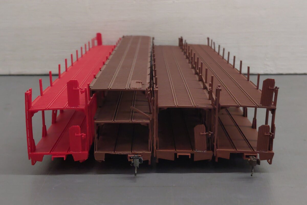 Accurail HO Scale Assorted Auto Carriers [4] VG
