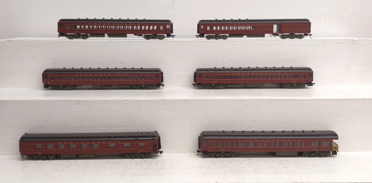 Bachmann HO Scale Assorted Pennsylvania Railroad Passenger Cars [6] VG
