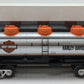 MTH 30-4120B O Gauge Harley Davidson 3-Dome Tank Car EX/Box