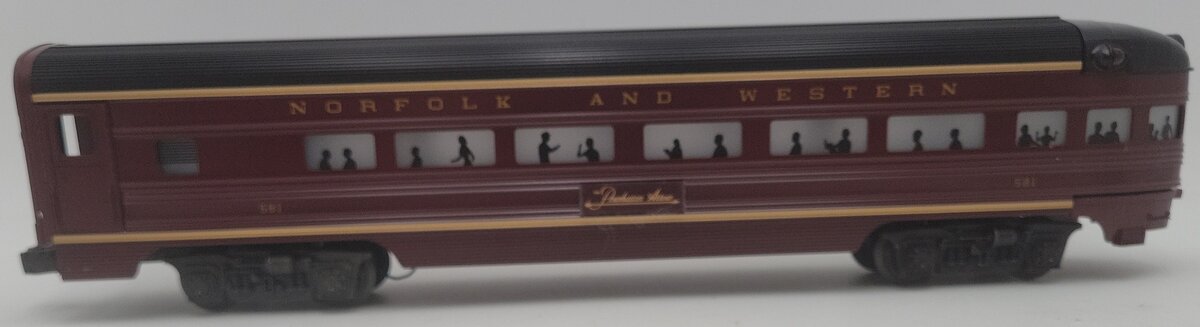 Lionel 6-9566 O Gauge Norfolk & Western Aluminum Observation Car #581 EX/Box