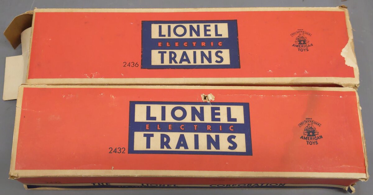 Lionel Vintage O Lionel Lines Passenger Cars 2432, 2436 [2]/Box