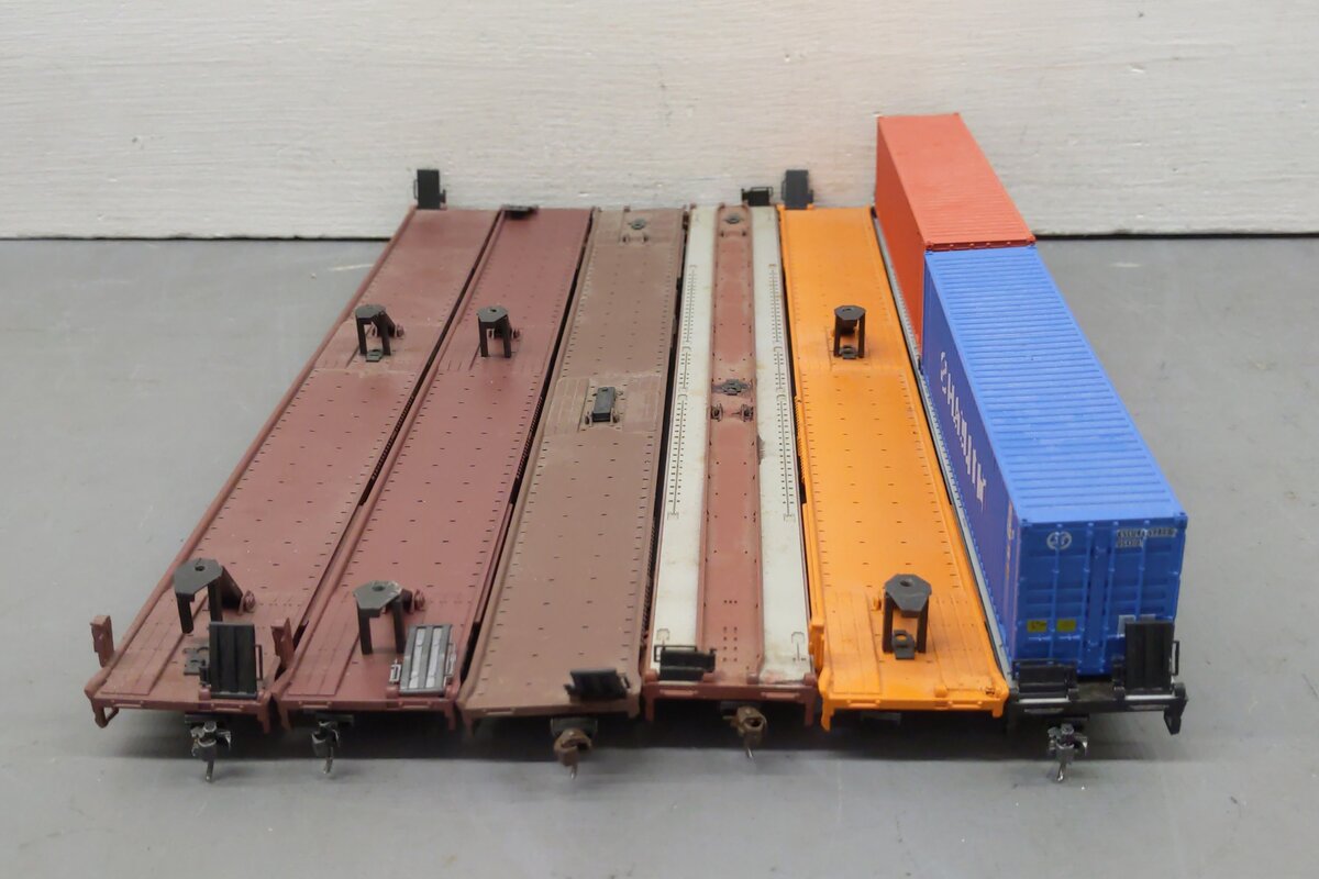 Athearn HO Scale Trailer Flatcar with Trailers & Containers [6] VG