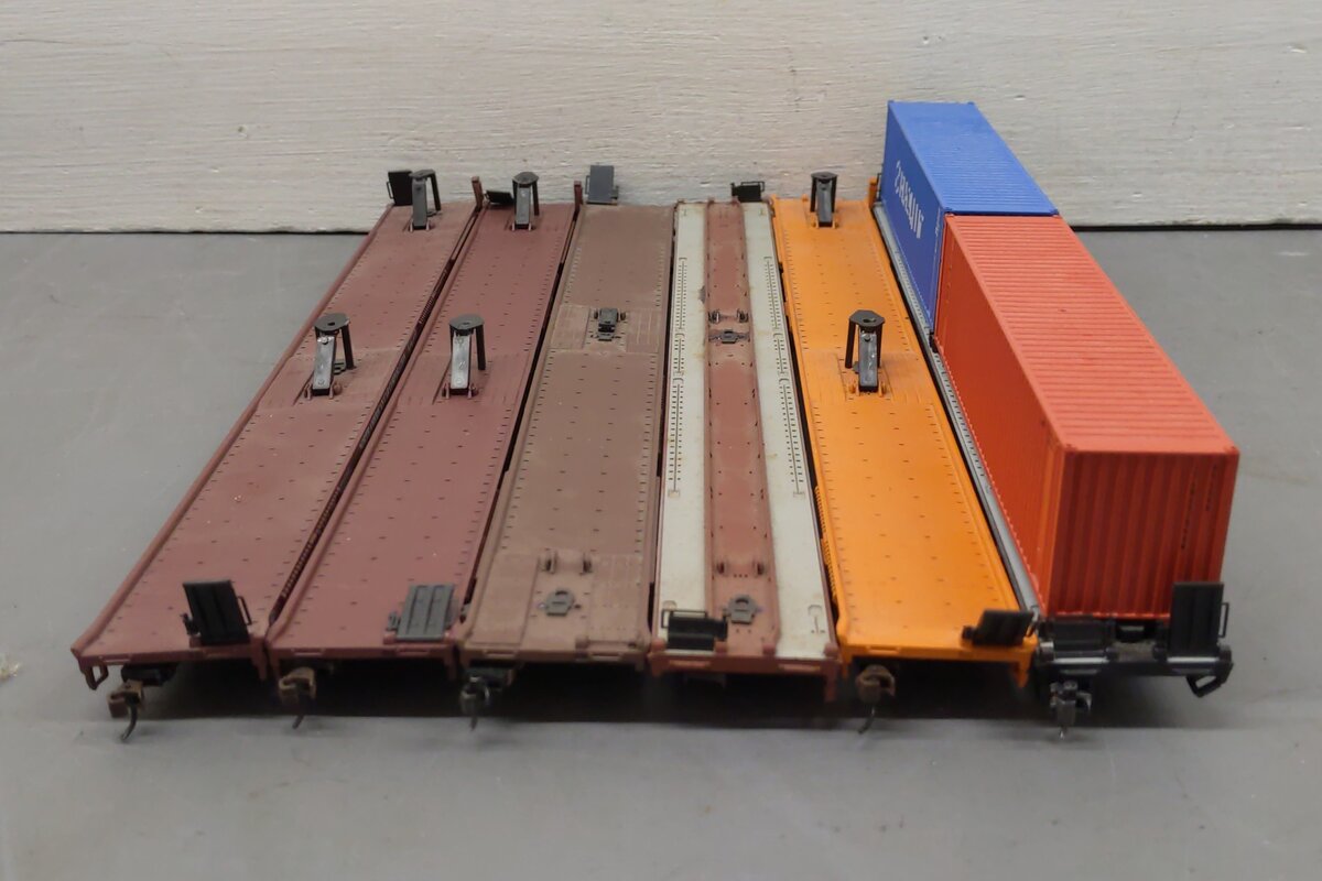 Athearn HO Scale Trailer Flatcar with Trailers & Containers [6] VG