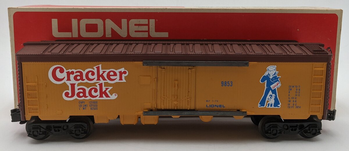 Lionel 6-9853 O Gauge Cracker Jack Billboard Reefer Car (Caramel) VG/Box