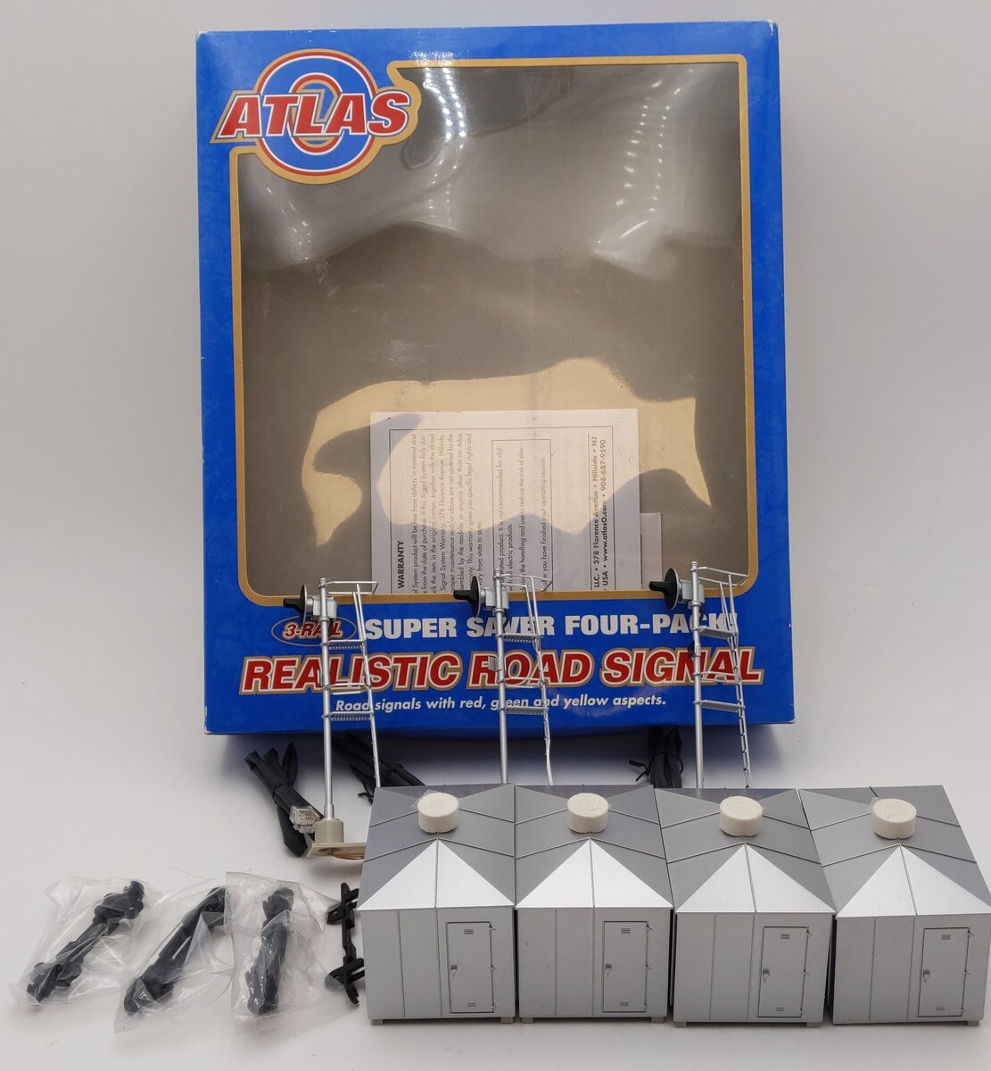 Atlas 6936 SA Single Target Mast Signal - Set of 3 Signals & 4 Sheds 6932's VG/Box