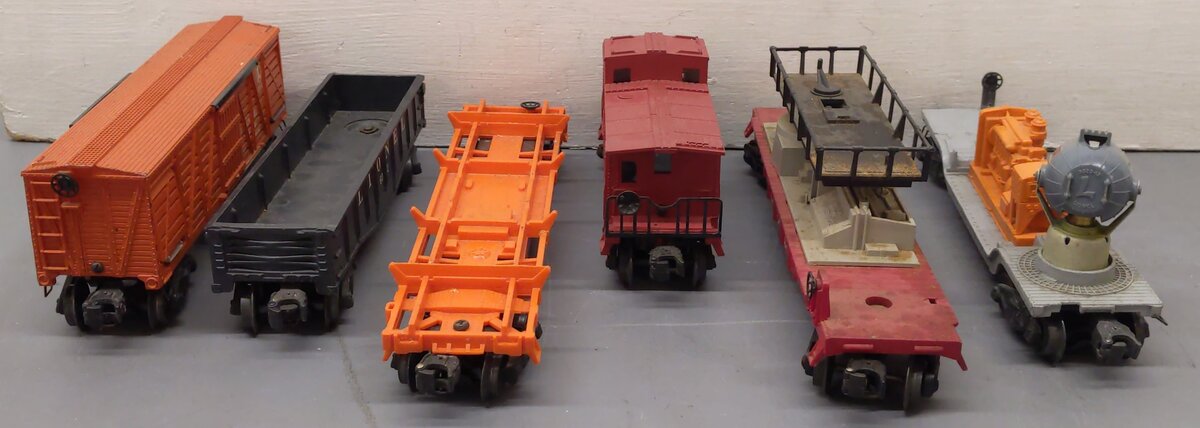 Lionel Vintage O Gauge Freight Cars: 6012, 6357, 6362-55, 3656, 3520, 6812 [6] VG