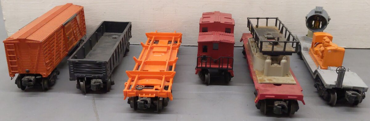 Lionel Vintage O Gauge Freight Cars: 6012, 6357, 6362-55, 3656, 3520, 6812 [6] VG