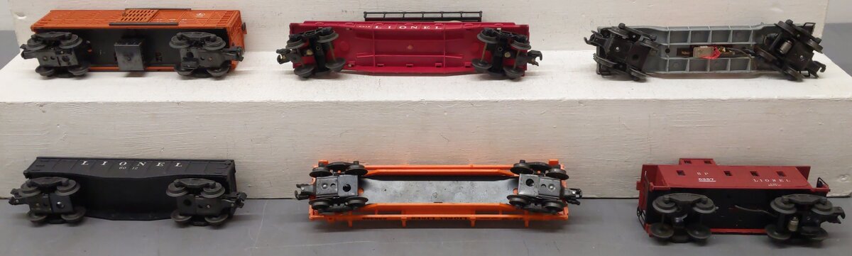 Lionel Vintage O Gauge Freight Cars: 6012, 6357, 6362-55, 3656, 3520, 6812 [6] VG