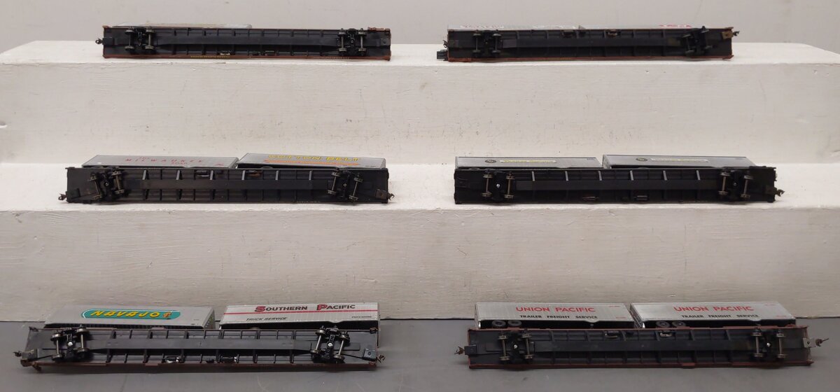 Athearn HO Flatcar Trailers with Trailer Loads [6] VG