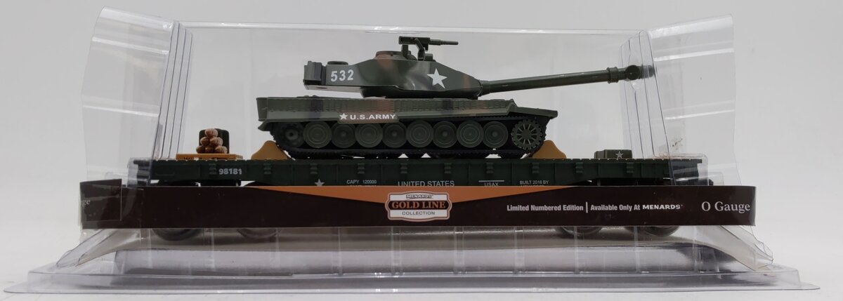Menards O Gauge 279-2655 U.S ARMY Camo Tank #532 LN/Box