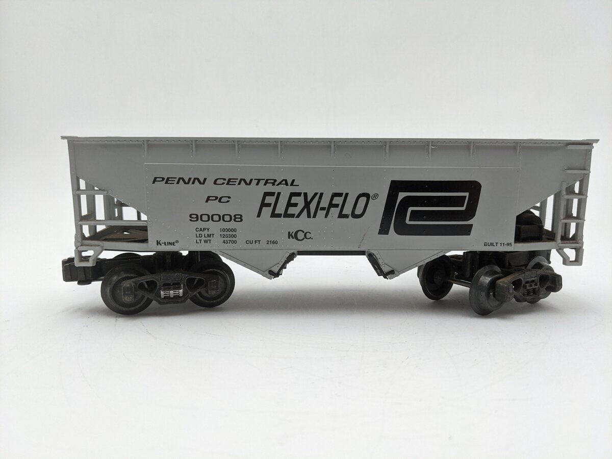 K-Line K90008 O Gauge Penn Central Flex-Flo 2-Bay Hopper EX