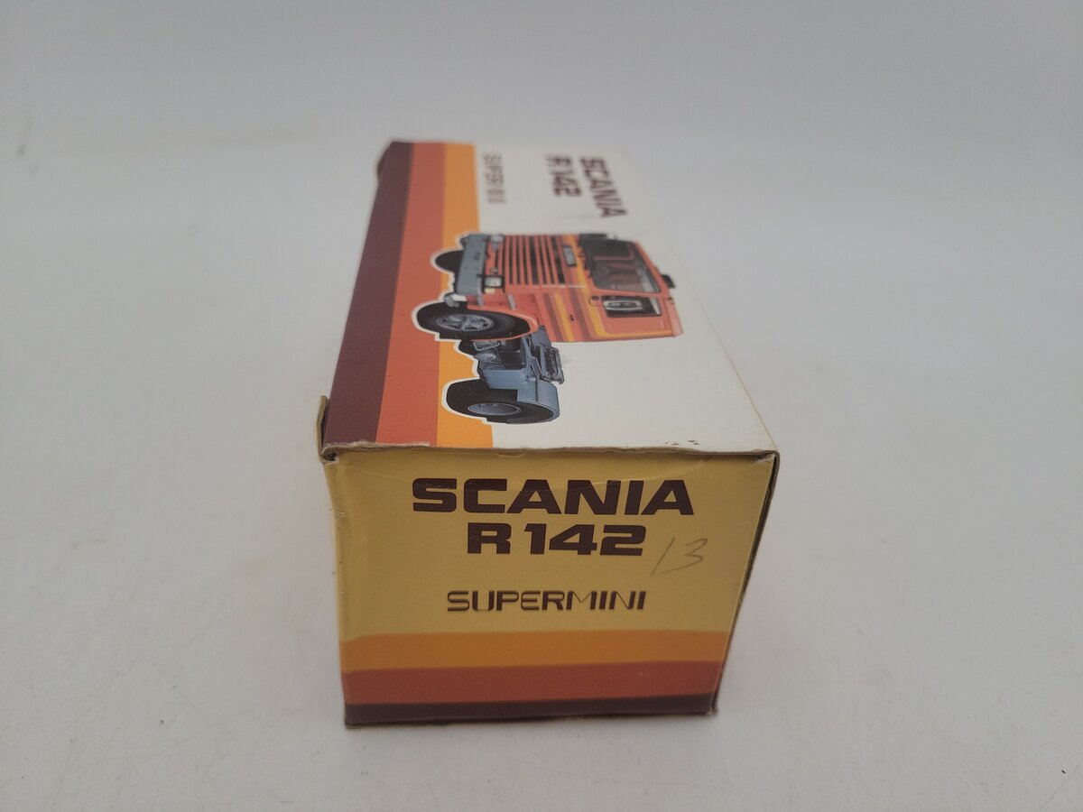 ARPRA Supermini R142 1:50 Scale Orange Semi Truck Die Cast Tractor Trailer VG/Box