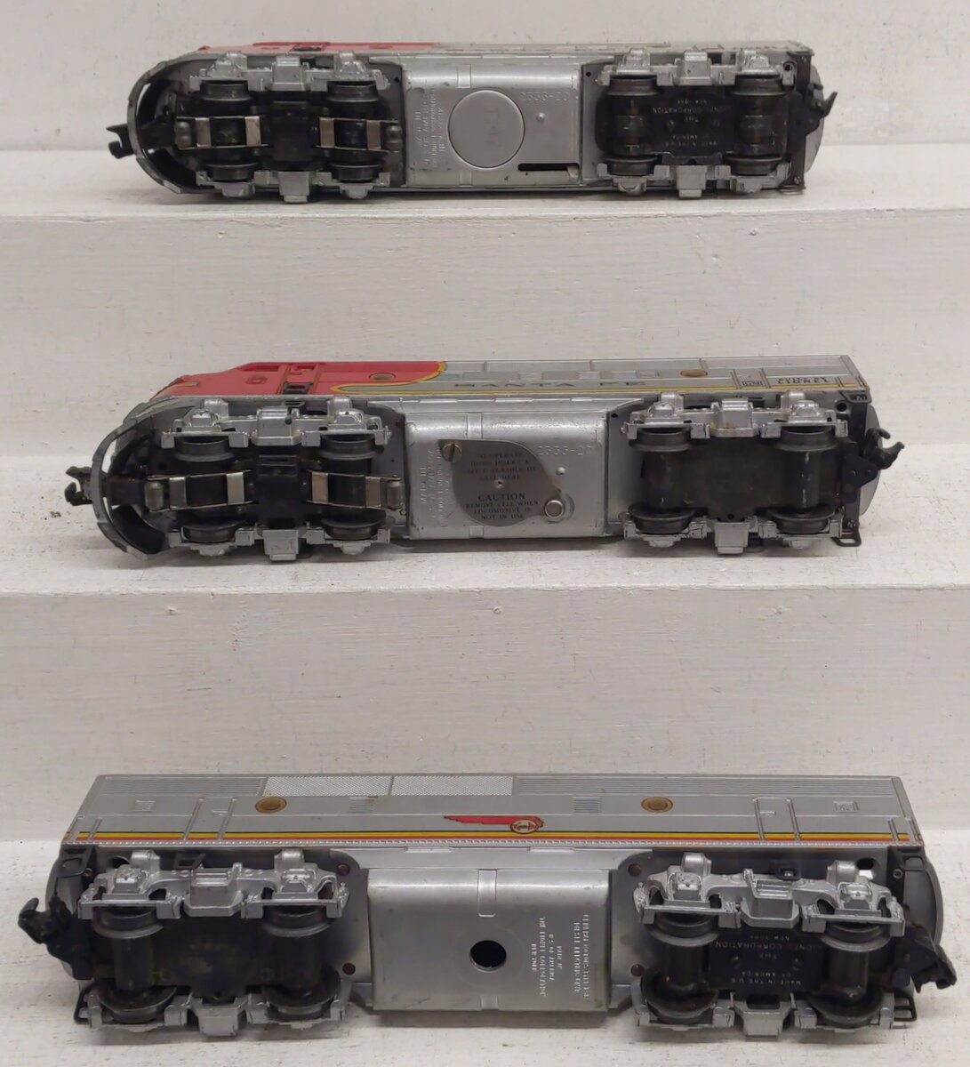 Lionel 2353 Vintage O Santa Fe F-3 ABA Diesel Locomotive [3] VG