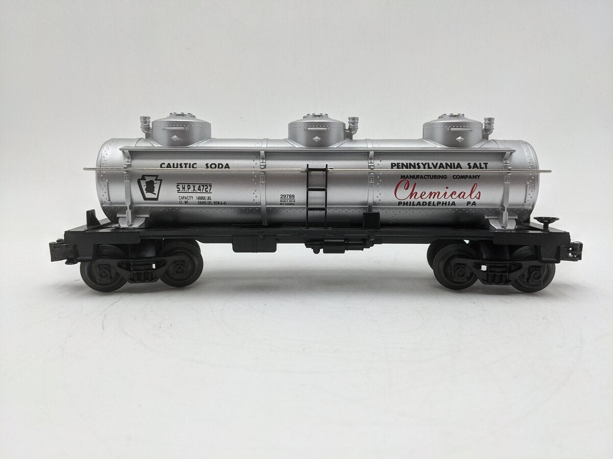 Lionel 6-29789 O Gauge Pennsylvania Salt 3-Dome Tank Car #4727 EX