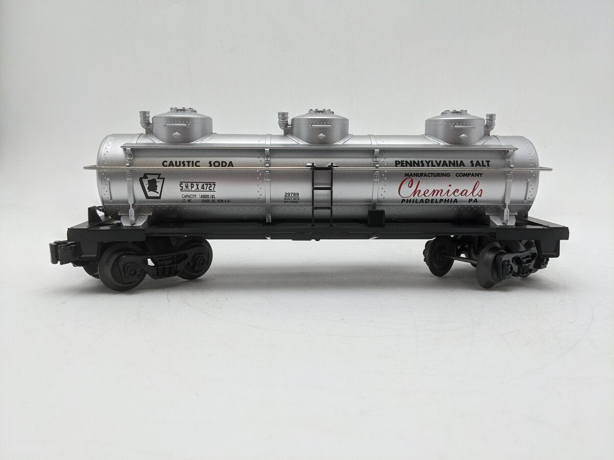 Lionel 6-29789 O Gauge Pennsylvania Salt 3-Dome Tank Car #4727 EX