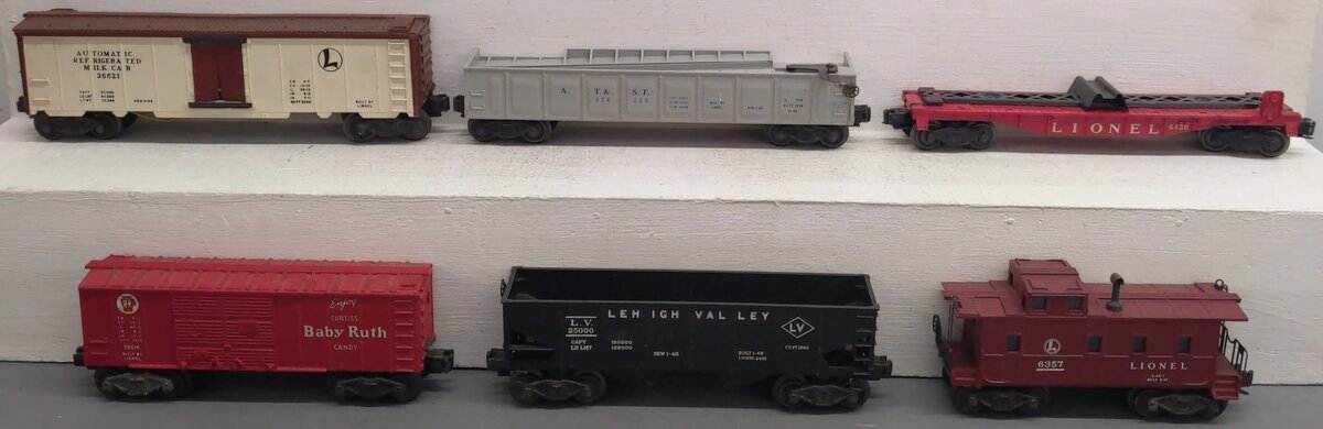 Lionel Vintage O Gauge Freight Cars #6430,6357,356225,3662,6456,X6014 [6] VG