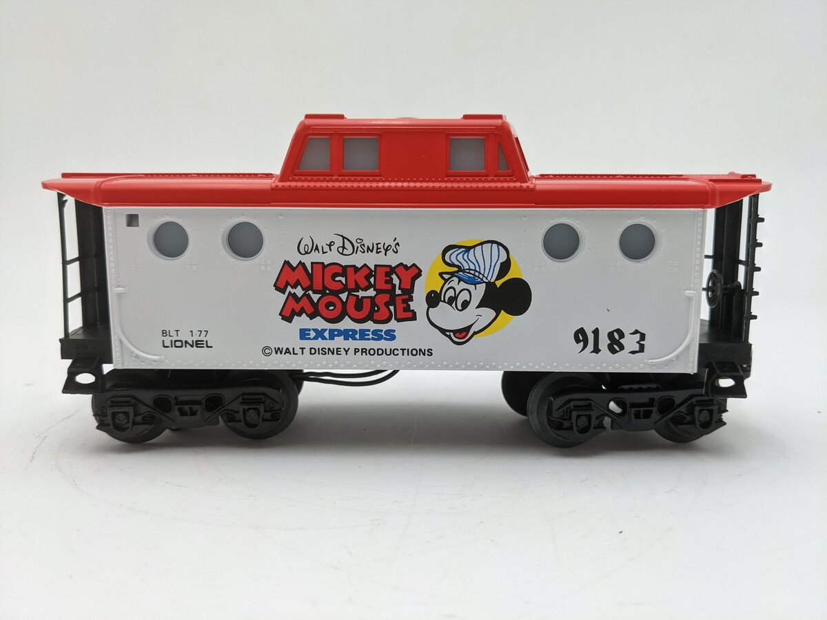 Lionel 6-9183 O Gauge Mickey Mouse Illuminated Caboose VG/Box