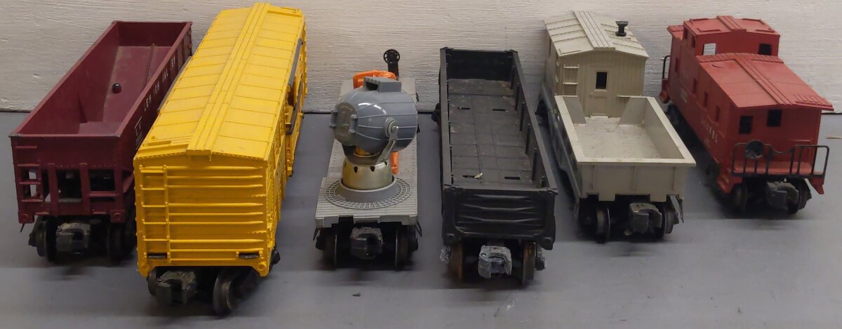 Lionel Vintage O Gauge Freight Cars #6356,3520,6119,25000,6257,6462 [6] VG