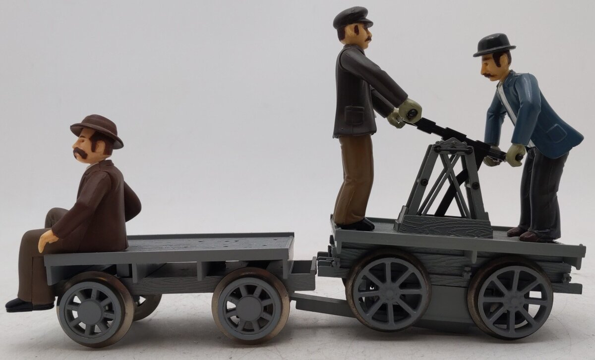 Bachmann 96201 G Motorized Handcar with Trailer VG