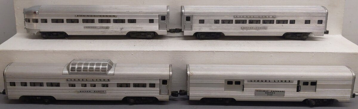 Lionel Vintage O Lionel Lines Aluminum Passenger Cars #2533,2530,2531,2532 [4] VG