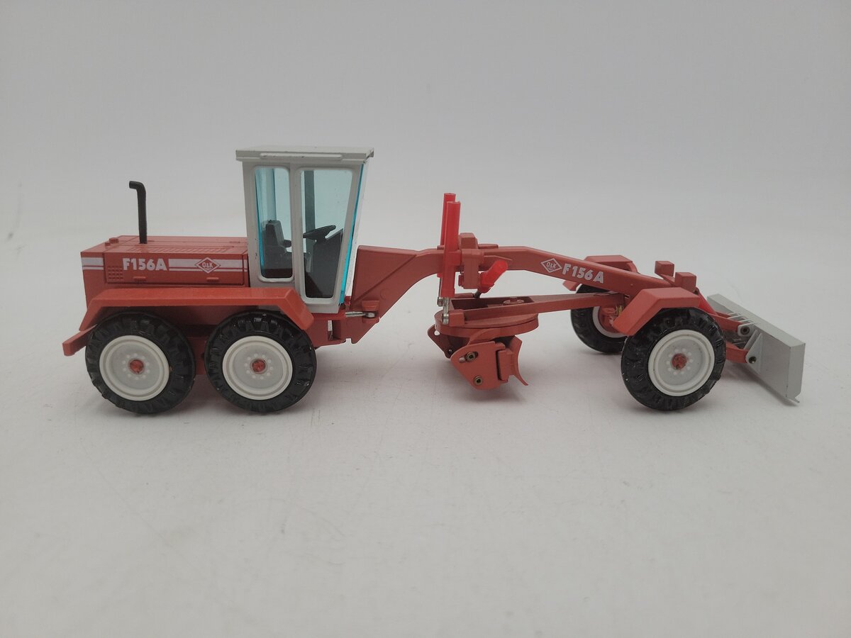 NZG 332 1:50 Scale Orange / Gray O&K F156A Motor Grader Die Cast Model EX/Box