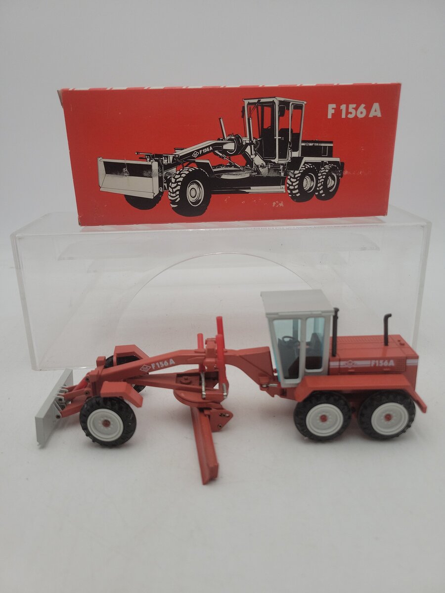 NZG 332 1:50 Scale Orange / Gray O&K F156A Motor Grader Die Cast Model EX/Box