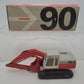 Conrad 2898 1:50 Scale Red / Gray Poclain 90 B Tracked Excavator Die Cast Model EX/Box