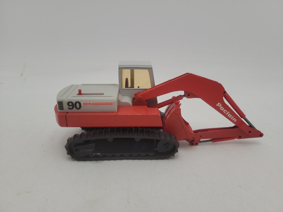 Conrad 2898 1:50 Scale Red / Gray Poclain 90 B Tracked Excavator Die Cast Model EX/Box