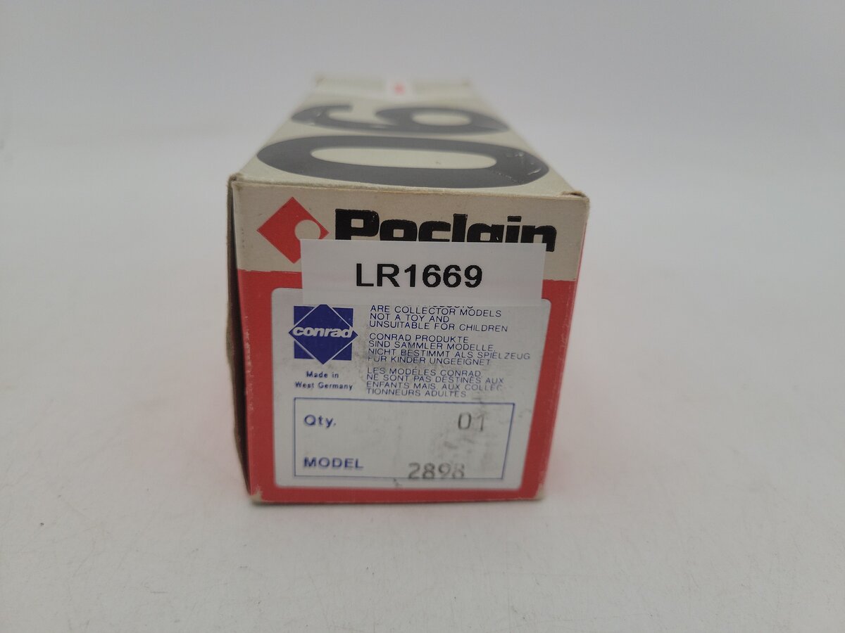 Conrad 2898 1:50 Scale Red / Gray Poclain 90 B Tracked Excavator Die Cast Model EX/Box