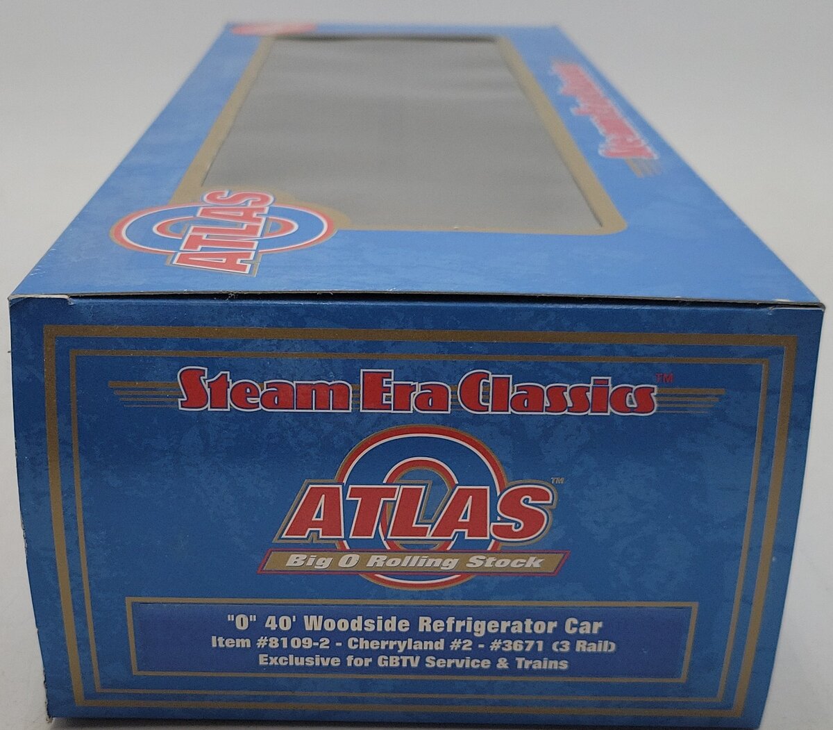 Atlas 8109-2 O Gauge Cherryland 40' Woodside Billboard Reefer #3671 (3Rail) NIB