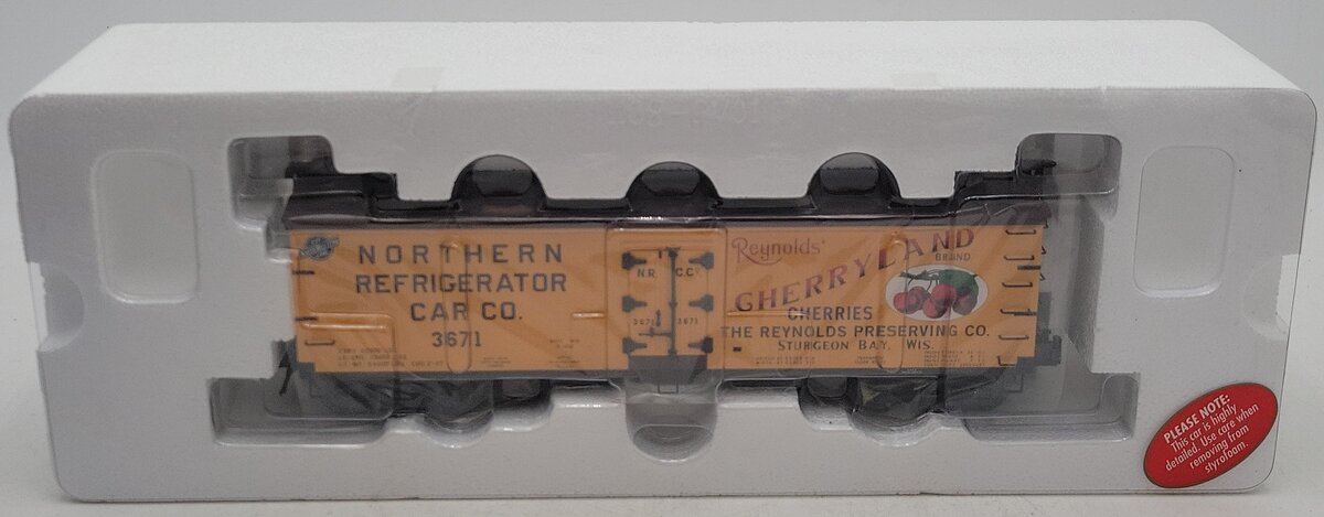 Atlas 8109-2 O Gauge Cherryland 40' Woodside Billboard Reefer #3671 (3Rail) NIB