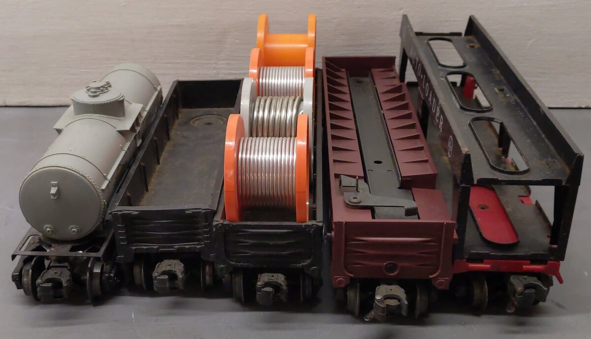 Lionel Vintage O Freight Cars: 6062, 6032, 6035, 6-9225, 6414 [5] VG