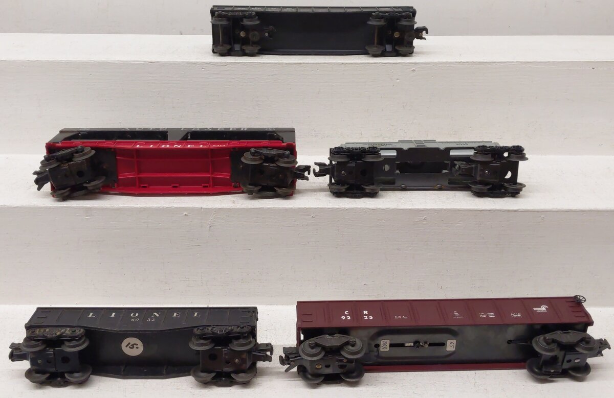 Lionel Vintage O Freight Cars: 6062, 6032, 6035, 6-9225, 6414 [5] VG