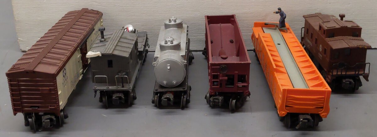 Lionel Vintage O Gauge Custom Freight Cars #2465,356275,6672,2420,6457,6456 [6] VG
