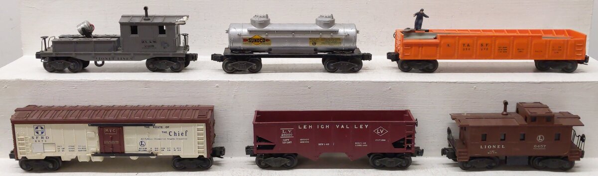 Lionel Vintage O Gauge Custom Freight Cars #2465,356275,6672,2420,6457,6456 [6] VG
