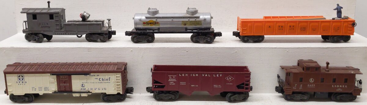 Lionel Vintage O Gauge Custom Freight Cars #2465,356275,6672,2420,6457,6456 [6] VG