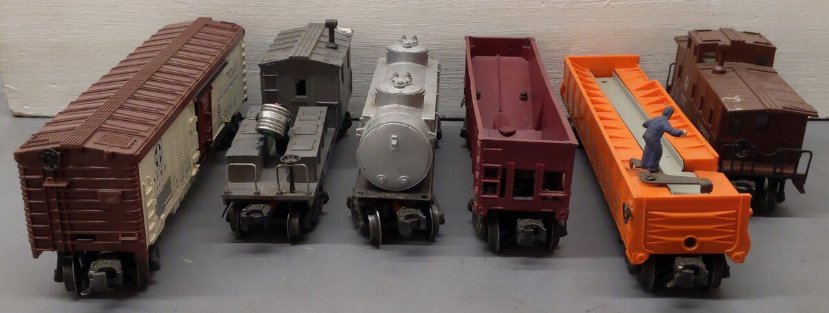 Lionel Vintage O Gauge Custom Freight Cars #2465,356275,6672,2420,6457,6456 [6] VG