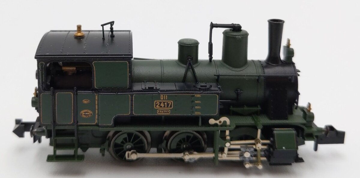 Minitrix 12044 N Scale K.Bay.Sts.B Bayer. Tenderlok D II Steam Locomotive #2417 LN/Box
