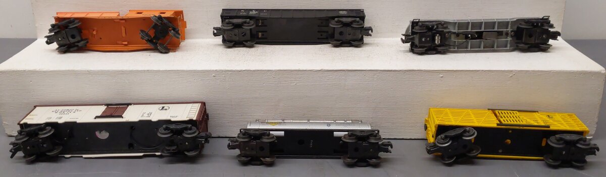 Lionel Vintage O Gauge Freight Cars: 6520, 6462, 6119-25, 3662, 6465, 6656 [6] VG