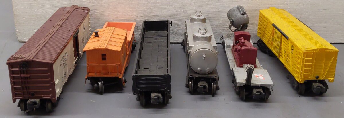 Lionel Vintage O Gauge Freight Cars: 6520, 6462, 6119-25, 3662, 6465, 6656 [6] VG