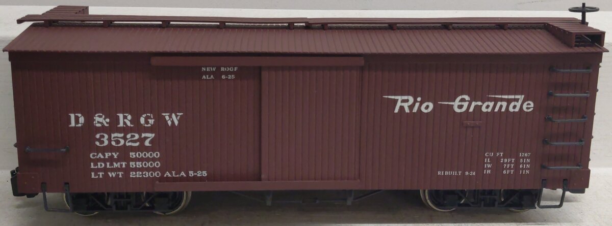 Bachmann 93318 G Scale Denver & Rio Grande Western Boxcar #3527 EX