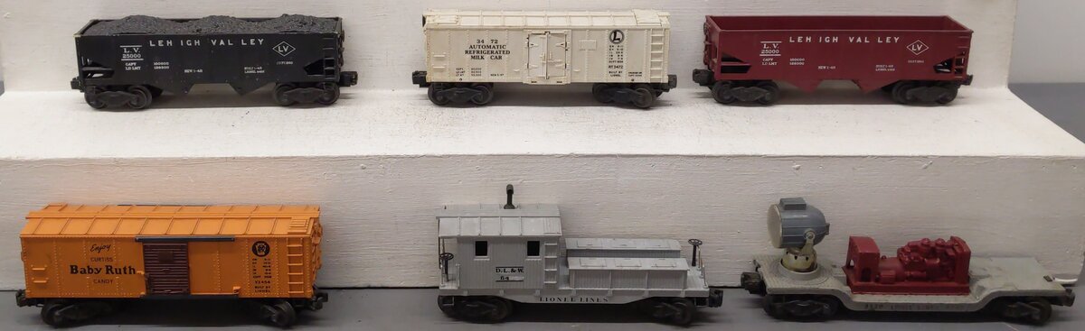 Lionel Vintage O Gauge Freight Cars #X2454,3472,3520,2456,6419,25000 [6] VG