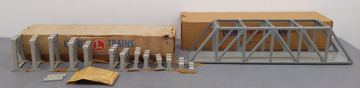 Lionel Vintage O Gauge 317 Trestle Bridge & 110 Trestle Set [2] VG/Box