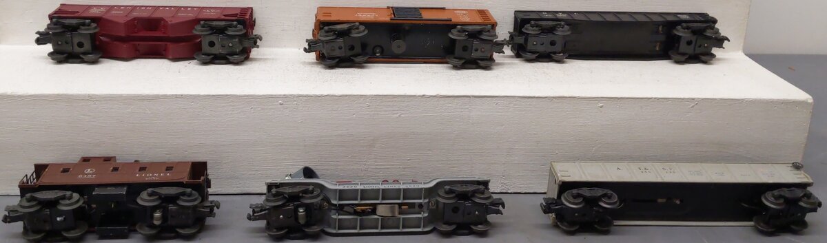Lionel Vintage O Gauge Freight Cars #3520,356225,25000,6462,X3464,6457 [6] VG