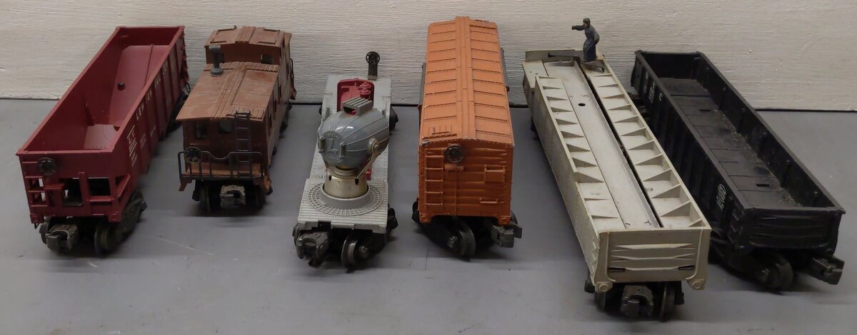 Lionel Vintage O Gauge Freight Cars #3520,356225,25000,6462,X3464,6457 [6] VG