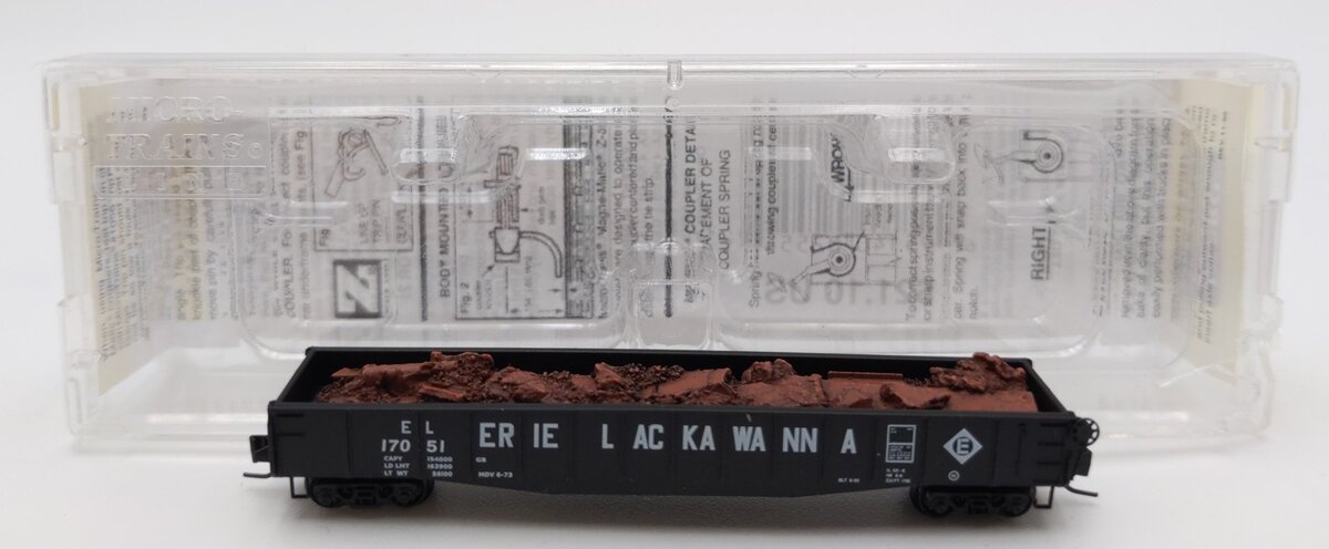 Micro Engineering 52200172 N Scale Erie Lackawanna 50' Gondola w/ Load #17051 LN/Box