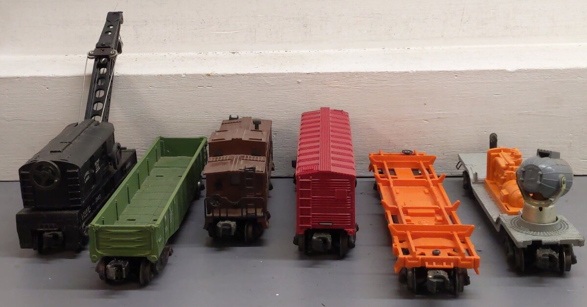 Lionel Vintage O Gauge Freight Cars #636255,3520,6460,X6014,6462,6457 [6] VG